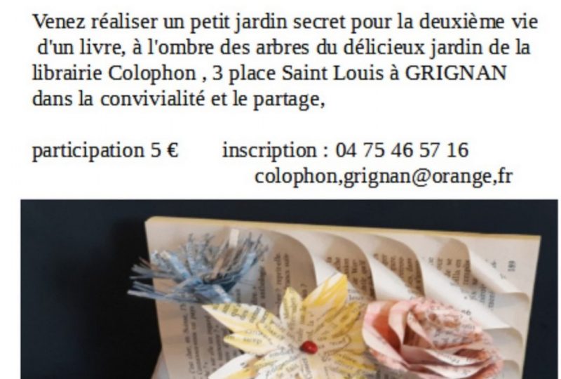 Atelier création d’un livre-fleurs à Grignan - 0