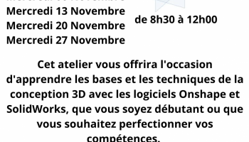 atelier conception 3 D